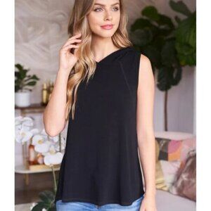 New Sleeveless Hoodie Tank L